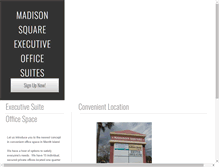 Tablet Screenshot of madisonsquareofficesuites.com